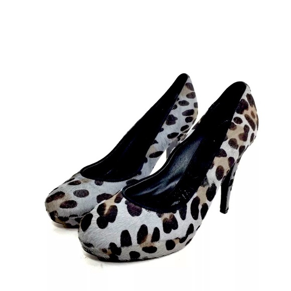 J Crew Pia calf hair leopard platform heels - Picture 1 of 10